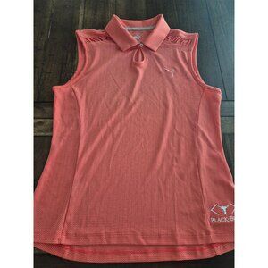 Puma Golf Sleeveless Coral Polo Shirt Size M